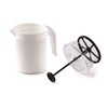 Cremix, Milk Frother Handheld, Manual Milk Frother for Cappuccino, White,