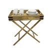 IMPULSE! Napa Rustic Wood Butler Table with Removable Serving Tray