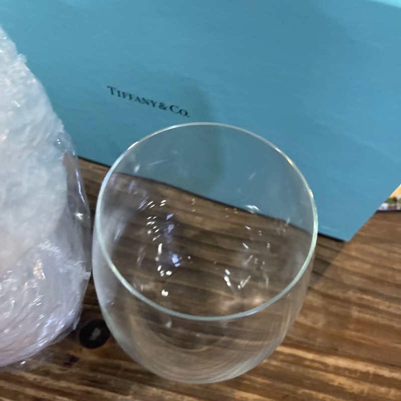Tiffany & Co Crystal Tumbler Wine Glasses Set Of 2