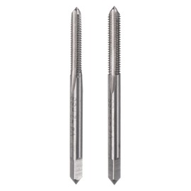 uxcell 2pcs Metric Hand Tap Set, M4 x 0.7 Taper/Plug Thread Screw Taps, High Speed Steel Hand Threading Tapping Tool Kit