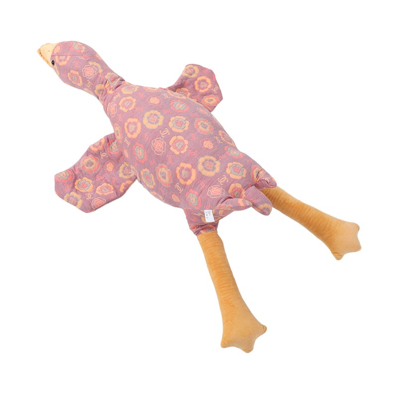 Goose Stuffed Animal Rose Pattern Soft Comfortable Cute Goose Plush
