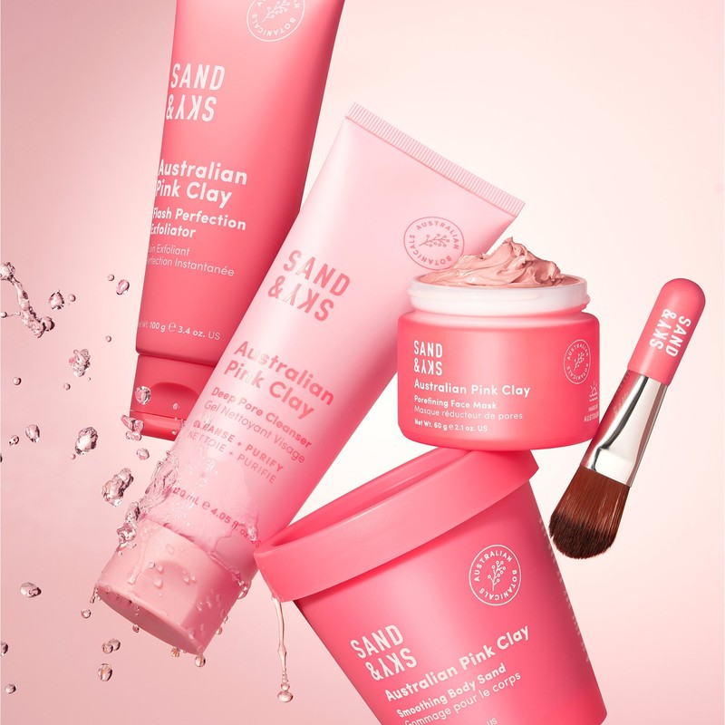 Sand & Sky Australian Pink Clay Porefining Face Mask 60g