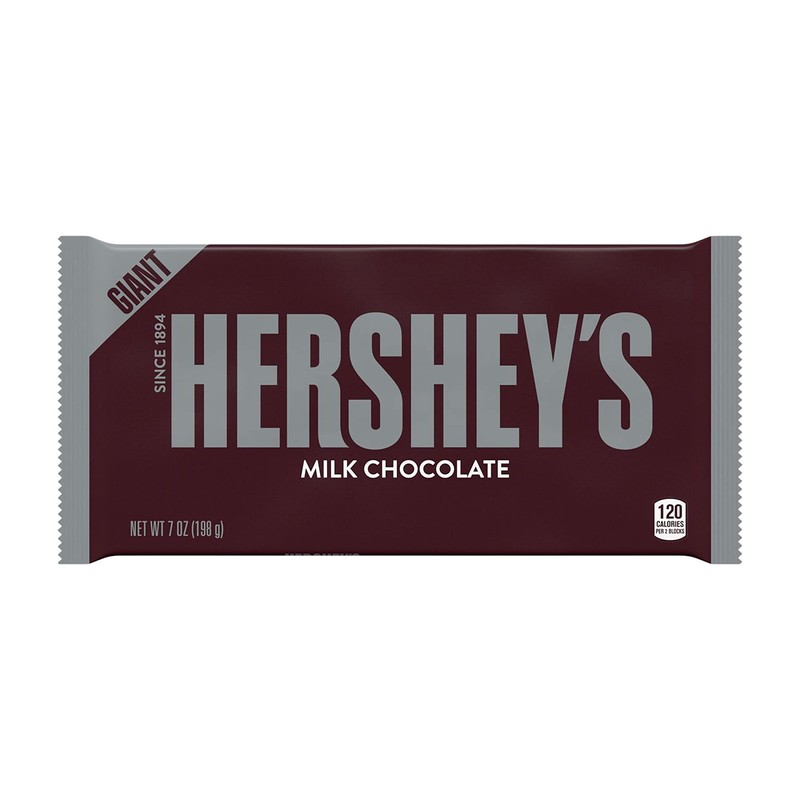 HERSHEY'S Chocolate Candy Bar, Giant (Pack of 12)