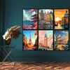 tigdtiu Set di 6 diamond painting per adulti, 5D fai