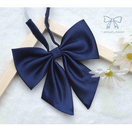 Shuclass School Ribbon, Girls, Uniform Ribbon, Bowknot, Adjustable, Plain, School Uniform, Navy Blue, Junior High School Students, High School Students, Uniform, Uniform Ribbon, Girls' Uniform Accessories, Various Colors, Ribbon, U215