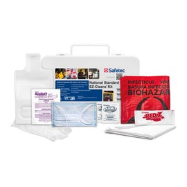 Safetec National Standard EZ-Cleans Kit (Hard case) Body Fluid Spill Kit (12 Kits/case)