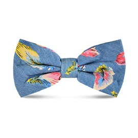 JESLANG Pajarita de algodón para hombre con estampado floral, 25, Talla única