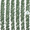 Lyrow Eucalyptus Garland with Flowers 5.9Ft Artificial Greenery Garland Faux