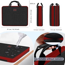 ZINZ Slim & Expandable Laptop Sleeve 15 15.6 16 Inch Case Bag for Popular 15"-16" Notebooks Water-Resistant Handbag Multipurpose Computer Accessories Storage Bag,B01RD01