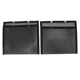 2 Pcs BBQ Mesh Grill Bags Reusable Glass Fibre Heat Resistant Vegetables Grilling Pouches for Barbecues Picnics Camping