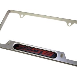 Unbranded 2ps Z06 Stainless Steel License Plate Frame Holder Chrome For Corvette