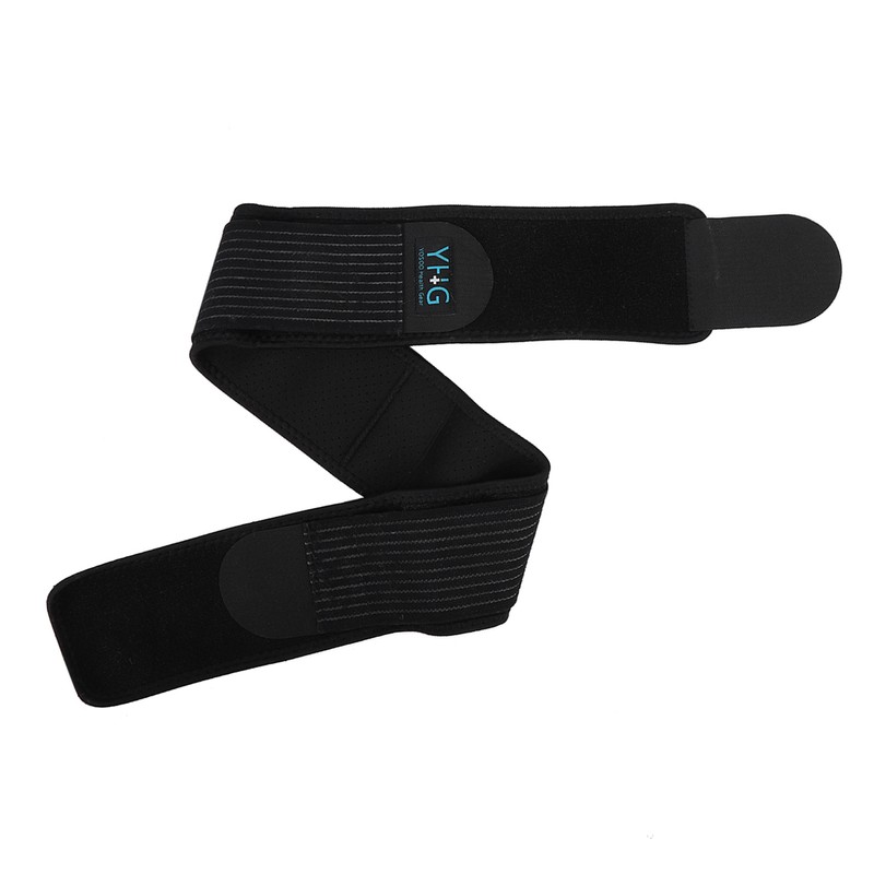 Breathable Adjustable Sacroiliac Lumbar Support Belt Black M