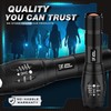Elite Fusion Tactical LED Flashlight 2-Pack, High Lumens, 5 Light