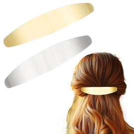 Jovono Vintage Hair Clips Gold/Silver Crystal Hair Clips Wedding Accessories for Women (2pcs) (A)