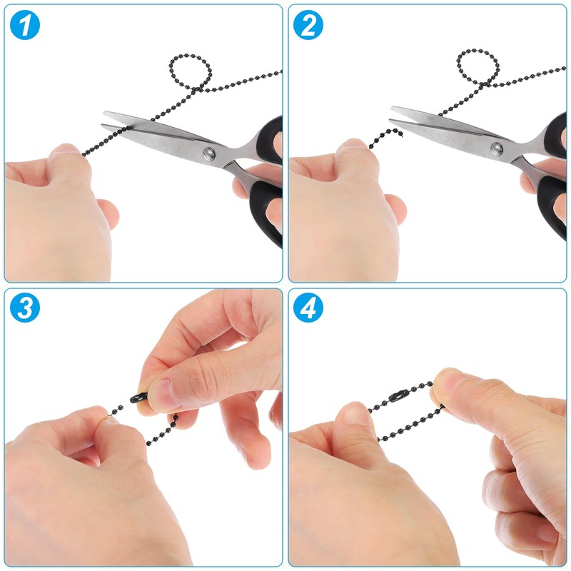 PATIKIL Bead Ball Chain Pull Chain Extension with Connector for