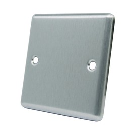 AET CSC1GBP Satin Chrome Classical Single Electrical Blanking Plate 1-Gang