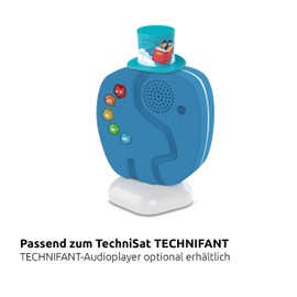 TechniSat TECHNIFANT Hütchen Audiobooks - Die wilden Waldhelden, Helfer gegen Heimweh (Playing Time Approx. 68 Minutes, Audio Content Suitable for Children from 3 Years, German), Turquoise