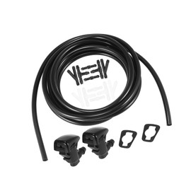 RATCHROLL Front Windshield Washer Hose Kit Fit for Jeep Grand Cherokee with 3 Meter Washer Fluid Hose 12 Pcs Hose Connectors - Pack of 15 Black Replacement Car Parts