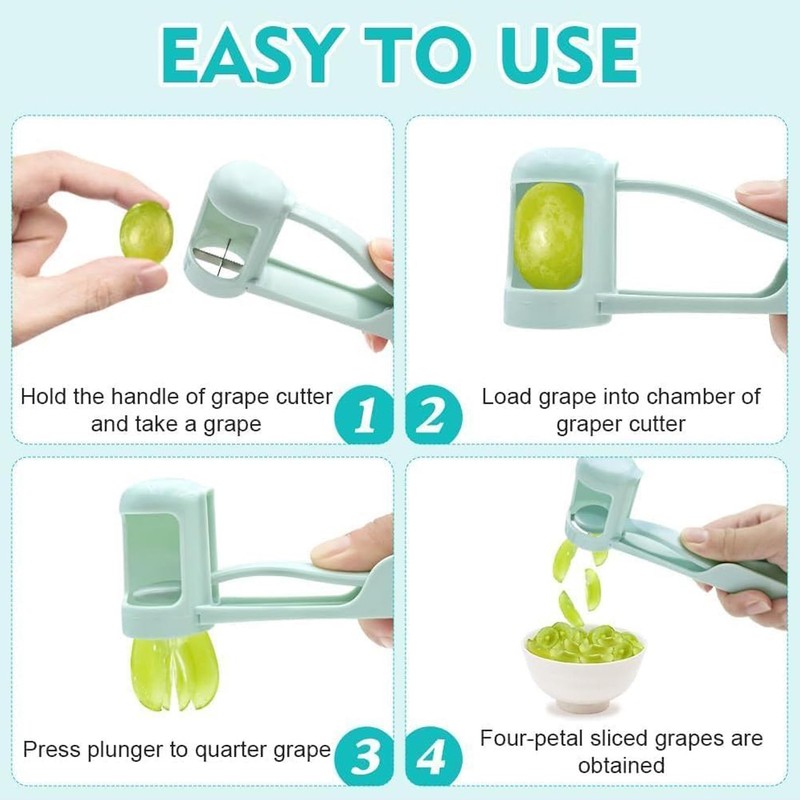 Grape Cutter for Toddlers,Fruit Slicer,Tomato Cherry Strawberry Olive Multi Grape