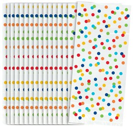 Vibrant Rainbow Polka Dots Cellophane Bags - (Pack of 20) - Premium Quality & Eye-Catching Multi-Color Design - Perfect for Parties, Gifts & Favors