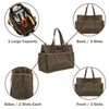 Canvas Tool Tote, 16OZ Waxed Canvas Tool Storage Tote -