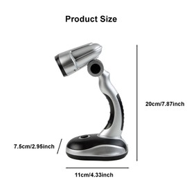 Ragyzity Led Desk Lamp, 12 Bulb LED Portable Desk Lamp Powered Battery Table Light, Computer Bedside Table Camping Light, Bright Battery Operated Desk Lamp Work Reading Light (2PCS)