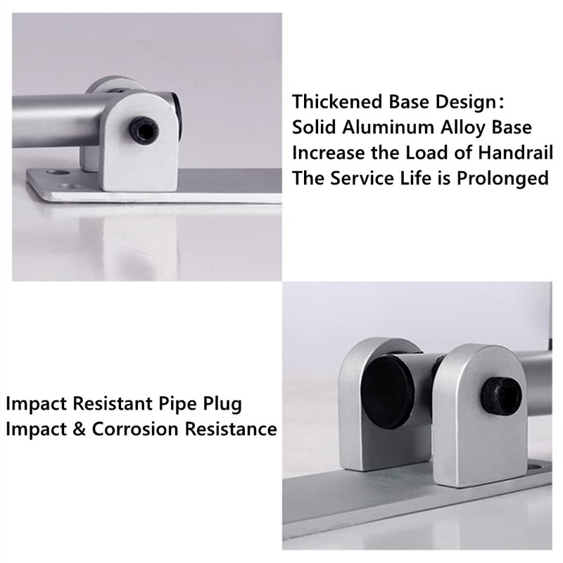 Tuntrol 23.6 inch Foldable Handrail Grab Bars, Wall Mounted Toilet