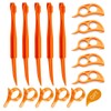 Orange Citrus Peelers, Cosmer Set of 15 Plastic Easy Slicer