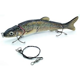 SIMSA-Expert Shed Wobbler Swimbait Artificial Bait (16.5 cm, 38 g) + Steel Leader (30 cm) Set for Pike Perch Zander