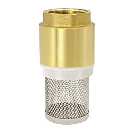 VARIOSAN Foot Valve 14153, 1 Inch Check Valve, Brass, Stainless Steel Basket