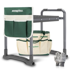 BREENHILL 【New Upgraded】 Foldable Garden Kneeler Seat,Garden Kneeler and Seat Heavy Duty,Portable Garden Bench for Kneeling and Sitting,Gifts for Senior