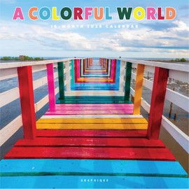 Graphique 2026 A Colorful World Wall Calendar | 12” x 12” | Thick Paper | Home & Office Organizer | Large Monthly Grid | 3 Languages & Marked Holidays | 4 Month Preview Page for 2027