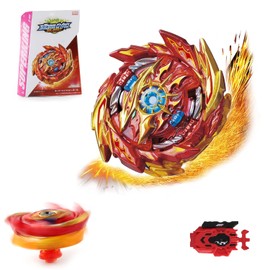 Bey Burst Turbo Blade Set, Metal Fusion Fight Spinning Top, 4D Metal Fusion Spinning Top with Starter, Bey Metal Fusion Blade with Launcher, Toy Gift Sets for Children, Teenagers, Children from 6