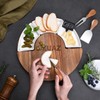 OZUAZ Charcuterie Cheese Board & Wood Platter Set - Round