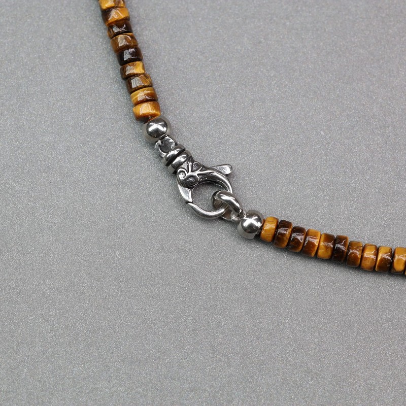 COAI Power Stone Heishi Power Stone Necklace, tiger eye, Tigers