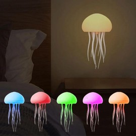 Sound-Activated Jellyfish Light Night Lamp with Dual Modes and Rotatable Tentacles kid gift - Type: Stand Base