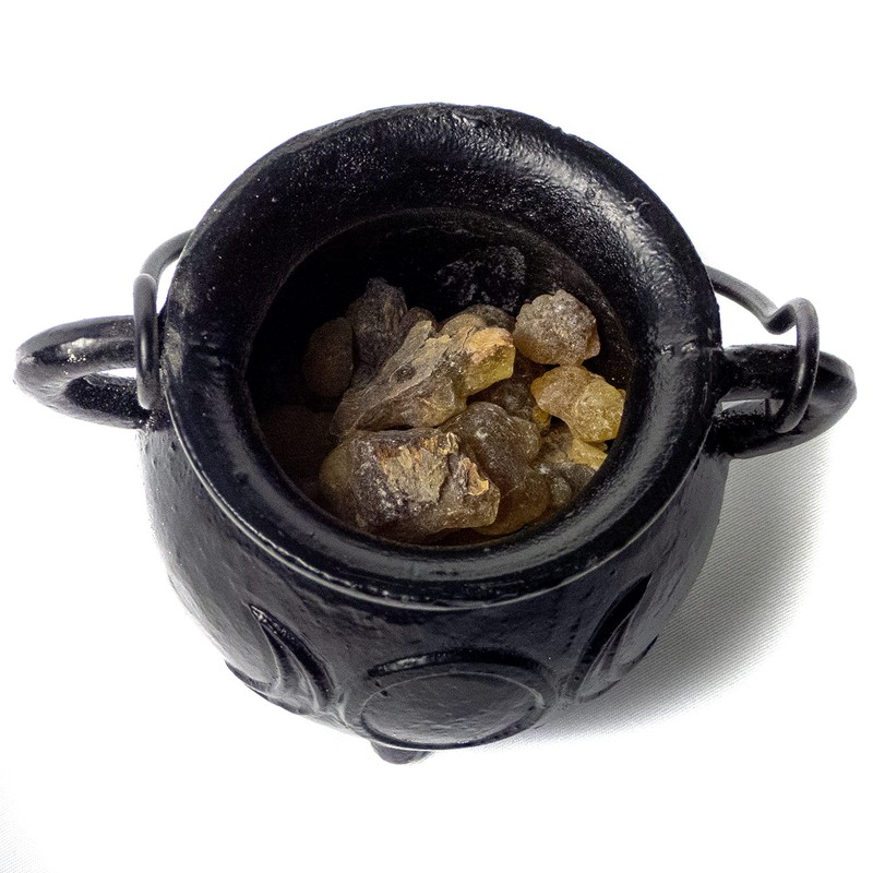 Cauldron Cast Iron Witchcraft Cauldron Incense Bowl Crescent Moon Sun