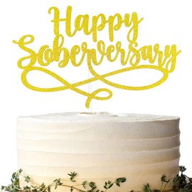 Decoración de pastel Happy Soberversary, AF sobrio, suministros para fiesta de aniversario de feliz sobriedad, narcóticos anónimos, alcohólicos anónimos, decoración de recuperación de sobriedad