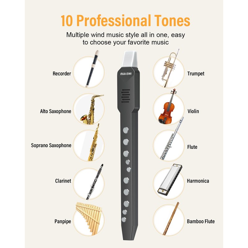 KONIX Digital Wind Instrument, DC02 Pro Electronic Wind Instrument Set