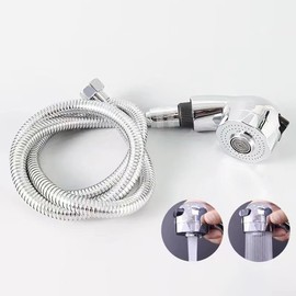 Shampoo Bowl Sprayer Hose Replacement, 1.1m Shampoo Bowl Hose and Sprayer Head Kit G1/2 Salon Sink Hose Replacement