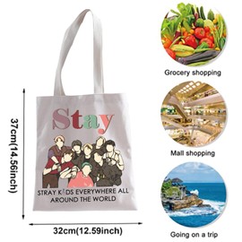 Stay Kpop Lover Gift Skzzooo Fans Gift Boy Band Kpop Lover Tote Bag Kpop Gifts (Cotton, Stay tote 2uk)