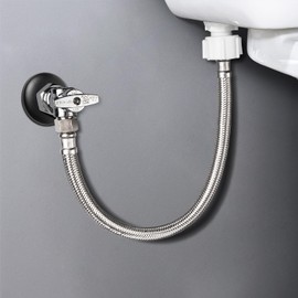 JEAPHA Toilet Connector Plumbing kit，Complete Toilet Set Valve, 1/2 inch NOM Inlet x 3/8 inch OD Compression Outlet Angle Shut Off