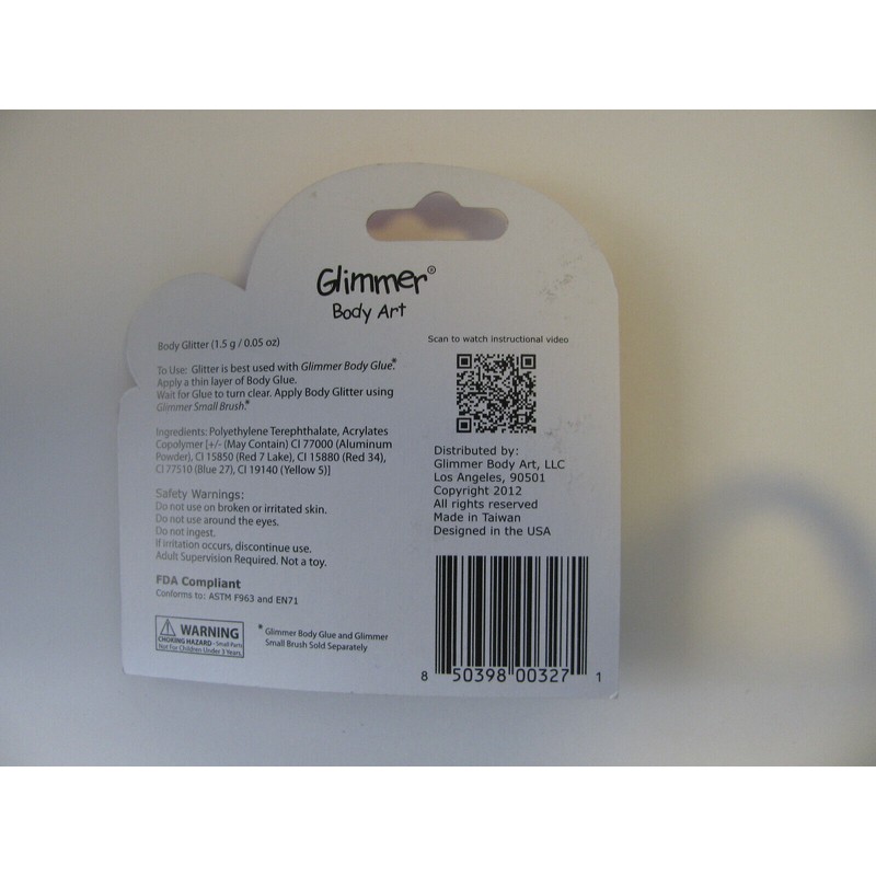 Glimmer Body Art Body Glitter BRIGHT GREEN Party Accessory Non