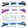 WEMOOTANTS 4 Pairs Reading Glasses Blue Light Blocking Computer Readers