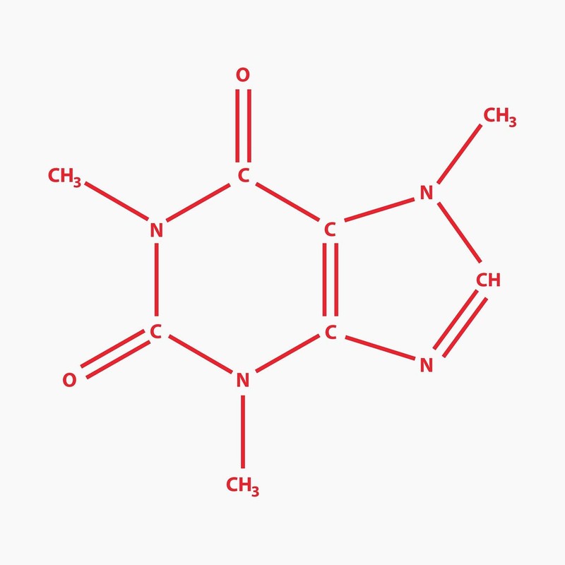 CafePress The Caffeine Molecule Magnet 2.25" Round Magnet, Refrigerator Magnet