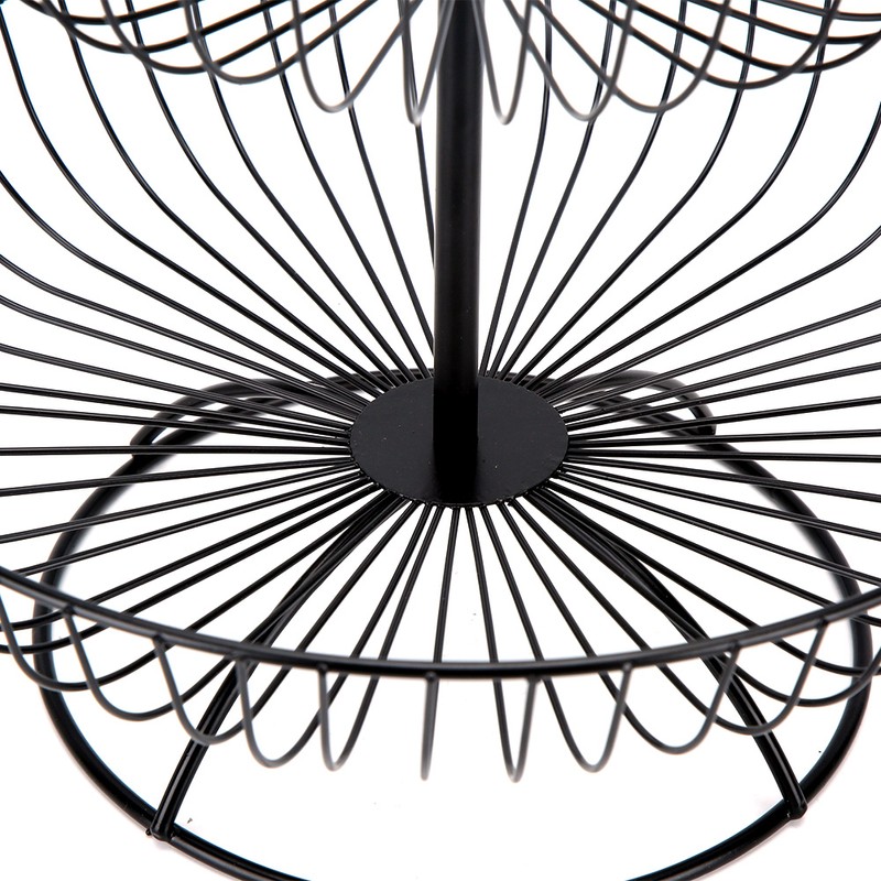 Household Living Room Modern 3-Tier Fruit Dish Plate Storage Basket