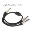 KLLJRFW 1/4 Inch Stereo Splitter Y Cable Dual Channel Aluminum