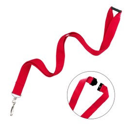 YOYOGO 12 Pack Breakaway Lanyards, Durable Neck Straps for Schools, Office, Cruise, Red