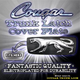 Cougar • COUGAR Mercury Trunk Lock Latch Cover Plate 1967-1968 • COUGAR Cover Plate •