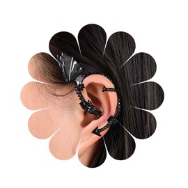 Xduargs Boho Dragon Ear Cuff Earrings Vintage Dragon Ear Cuff Cartilage Earrings Black Dragon Wrap Hoop Earrings Dragon No Piercing Clip Earrings Jewellery for Women and Girls, Zinc, No Gemstone